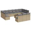 vidaXL Set sof&aacute;s de jard&iacute;n 14 pzas con cojines rat&aacute;n sint&eacute;tico beige