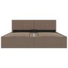 vidaXL Cama canap&eacute; hidr&aacute;ulica almacenaje sin colch&oacute;n taupe 160x200 cm