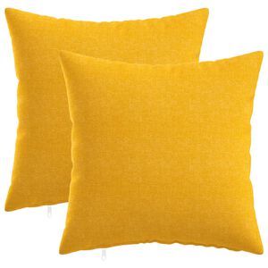 vidaXL Funda de almohada 2 uds. HEERLEN Amarillo Claro 30 x 30 cm Tela