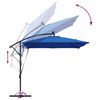 vidaXL Parasol de cantilever tipo plátano Azul 249 x 249 x 250 cm