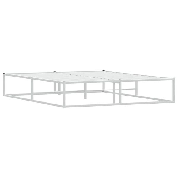 vidaXL Estructura cama sin colch&oacute;n metal blanco 160x200cm