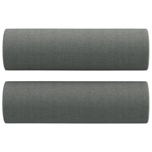 vidaXL Cojines decorativos 2 uds tela gris oscuro 15x50 cm