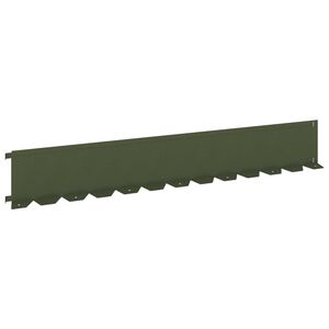 vidaXL Borde de C&eacute;sped 10 uds. 102 x 15 x 4 cm Acero Verde oliva