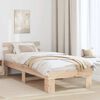 vidaXL Estructura de cama Natural 90 x 200 cm Madera de pino macizo