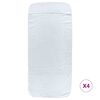 vidaXL Toallas de playa 4 uds tela blanco 400 g/m&sup2; 60x135 cm