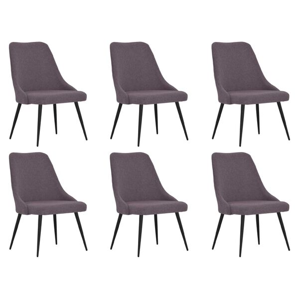 vidaXL Sillas de comedor 6 unidades de tela gris taupe