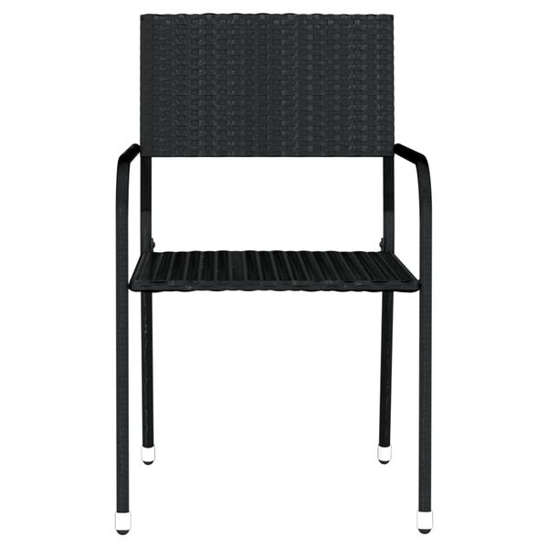 vidaXL Juego de comedor para jard&iacute;n 7 piezas negro
