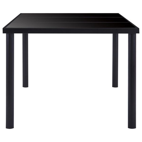 vidaXL Mesa de comedor de vidrio templado negro 160x80x75 cm