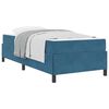 vidaXL Estructura de cama con colch&oacute;n Azul Oscuro 80 x 200 cm tela