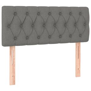 vidaXL Cabecero de tela gris oscuro 100x7x78/88 cm