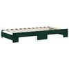 vidaXL Sof&aacute; cama nido con colch&oacute;n terciopelo verde oscuro 100x200 cm