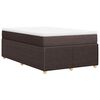 vidaXL Cama box spring con colchón tela marrón oscuro 120x190 cm