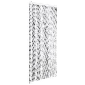 vidaXL Cortina mosquitera de chenilla gris claro y oscuro 100x220 cm