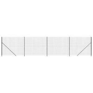 vidaXL Cerca de alambre con brida gris antracita 1,4x10 m