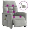 vidaXL Sill&oacute;n reclinable masaje el&eacute;ctrico tela microfibra gris claro