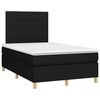 vidaXL Cama box spring con colch&oacute;n LED tela negro 120x200 cm