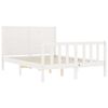 vidaXL Estructura de cama sin colch&oacute;n madera de pino blanca 140x190 cm