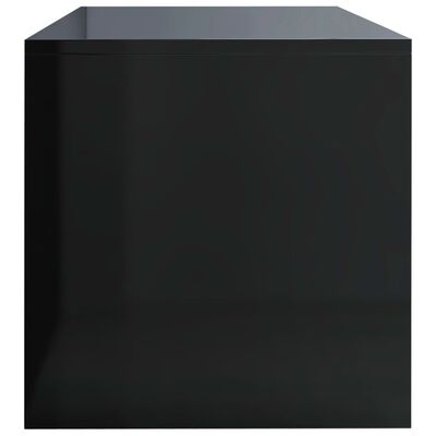vidaXL Mueble de TV madera contrachapada negro brillante 80x40x40 cm