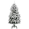 vidaXL &Aacute;rbol de Navidad artificial con bisagras 150 LED y bolas 150 cm