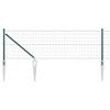 vidaXL Valla con Poste Verde 0,4 x 25 m Acero y PVC