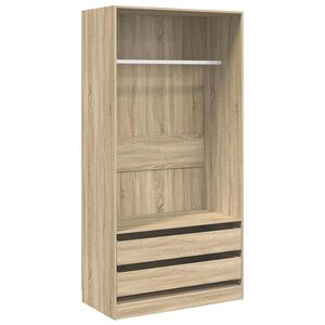 vidaXL Armario madera contrachapada color roble Sonoma 100x50x200 cm