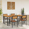 vidaXL Conjunto de Comedor de Jard&iacute;n 5 pcs Negro y marr&oacute;n