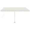 vidaXL Toldo de pie automático crema 450x350 cm