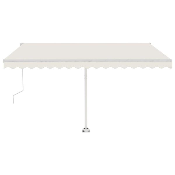 vidaXL Toldo de pie automático crema 450x350 cm