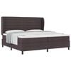 vidaXL Cama tipo Box Spring Marr&oacute;n oscuro 200 x 200 cm tela