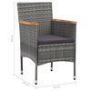 vidaXL Juego de comedor para jard&iacute;n de 5 piezas gris