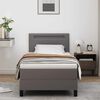 vidaXL Cama tipo Box Spring Gris 100 x 200 cm Cuero sint&eacute;tico