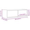 vidaXL Muebles de TV 2uds madera ingenier&iacute;a gris hormig&oacute;n 80x31x25,5cm