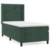 vidaXL Cama box spring con colch&oacute;n terciopelo verde oscuro 80x200 cm