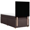 vidaXL Cama box spring con colch&oacute;n tela marr&oacute;n oscuro 80x200 cm