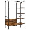 vidaXL Perchero para ropa con estante Roble Marr&oacute;n 120 x 44 x 160 cm