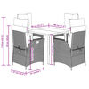 vidaXL Set comedor de jard&iacute;n 5 pzas con cojines rat&aacute;n sint&eacute;tico beige
