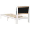 vidaXL Estructura de Cama con Cabecera Tapizada 75 x 190 cm