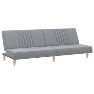vidaXL Sof&aacute; cama tela gris claro