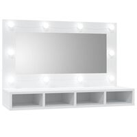 vidaXL Mueble con espejo y LED blanco 90x31,5x62 cm