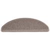 vidaXL Felpudos para escaleras 15 uds 65x21x4 cm Beige oscuro Semicircular Grande
