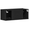 vidaXL Gabinete de TV 2 pcs Roble Negro 80 x 30 x 30 cm
