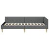 vidaXL Estructura de cama en esquina Gris oscuro 90 x 200 cm tela