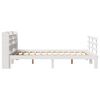 vidaXL Estructura de cama con cabecero madera pino blanco 135x190 cm