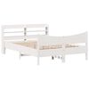 vidaXL Estructura de cama con cabecero madera pino blanco 135x190 cm