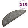 vidaXL Alfombras de pelda&ntilde;os de escalera 15 uds antracita 65x25 cm