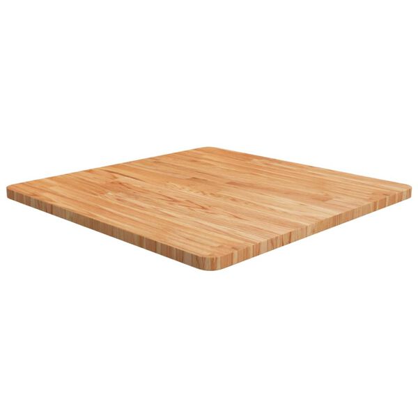 vidaXL Tablero de mesa cuadrada madera roble marr&oacute;n claro 70x70x2,5 cm