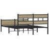 vidaXL Estructura de cama sin colch&oacute;n madera roble Sonoma 140x190 cm