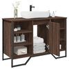 vidaXL Armario lavabo baño madera ingeniería marrón roble 91x35x60 cm