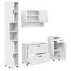 vidaXL Juego de muebles de ba&ntilde;o 4 pcs Madera engineered y metal