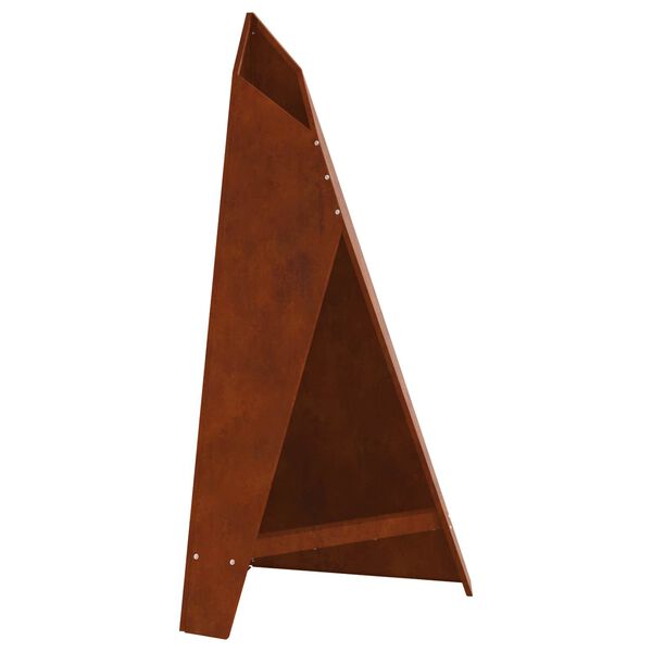 vidaXL Hoguera Marr&oacute;n 58 x 40 x 100 cm Acero autopatinable